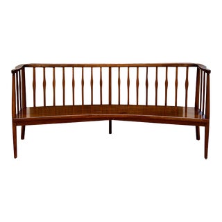 Mid 20th Century Curved Windsor-Back Settee For Sale