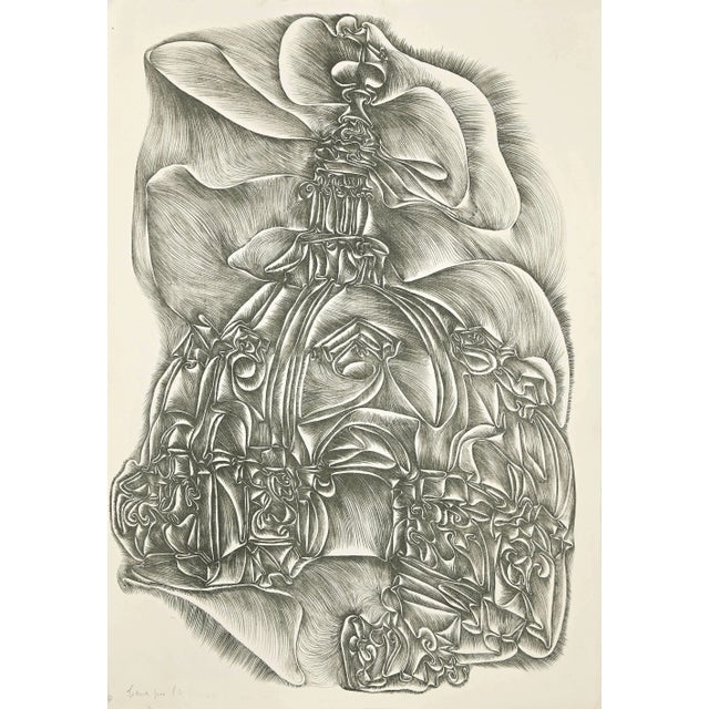 Cathedral II is an original black and white etching by the German artist Fritz Baumgartner. In very good conditions,...
