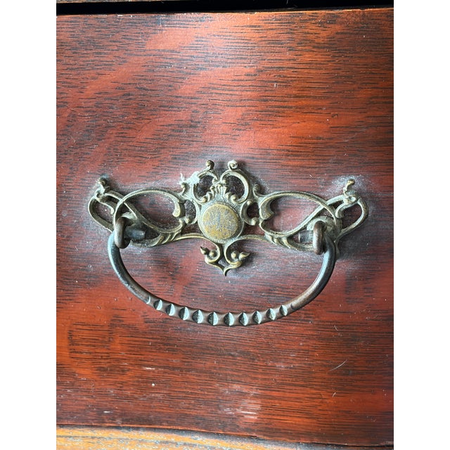 1800s Serpentine-Front Tall Dresser W/ Swivel Mirror For Sale In Phoenix - Image 6 of 12