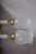 French Blue Opaline Glass and Brass Torch Wall Sconces with Glass Shades, 1950s, Set of 2 For Sale - Image 3 of 15