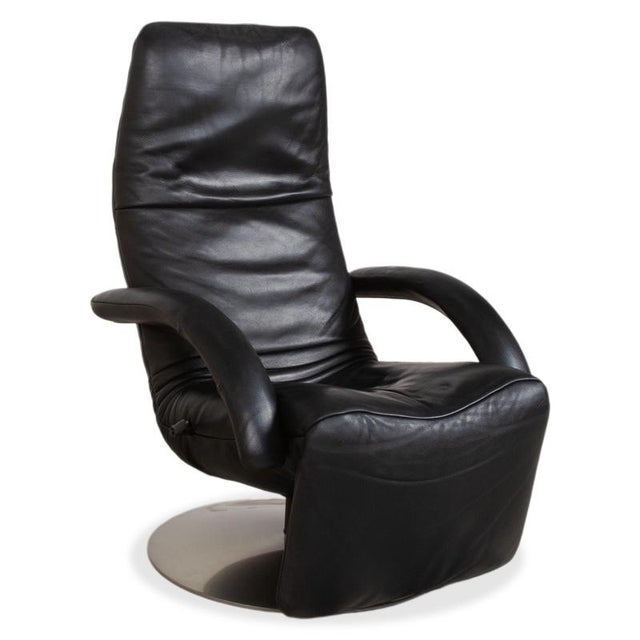 Modern Yoga Chair in Black Leather from Jori For Sale - Image 3 of 17