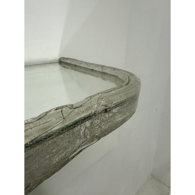 Acrylic Glass Wall Console Table with Mirror, 1970s For Sale - Image 14 of 18