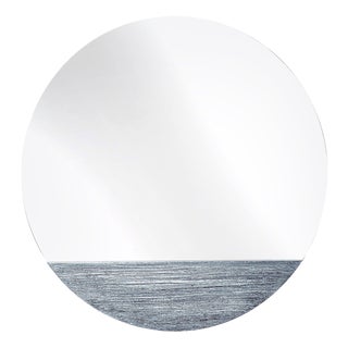 Orizzonte 600 Silver Round Mirror by Disain1971 For Sale