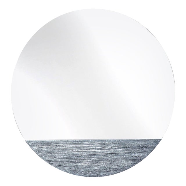 Orizzonte 600 Silver Round Mirror by Disain1971 For Sale