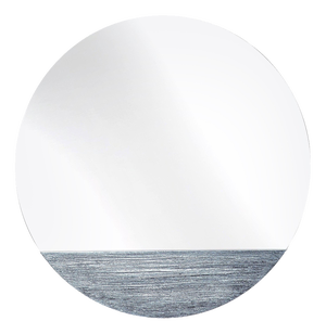Orizzonte 600 Silver Round Mirror by Disain1971