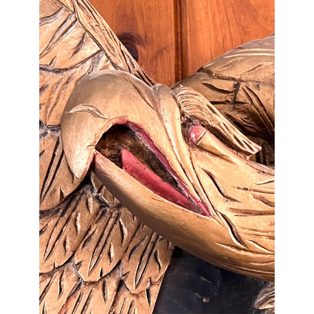 Mid 20th Century Maine Gilt Carved Eagle Stern Board For Sale In New York - Image 6 of 12