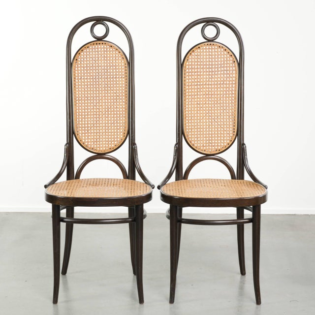 Vintage Long John Webbing Dining Chairs from Thonet, Set of 2 For Sale - Image 13 of 13