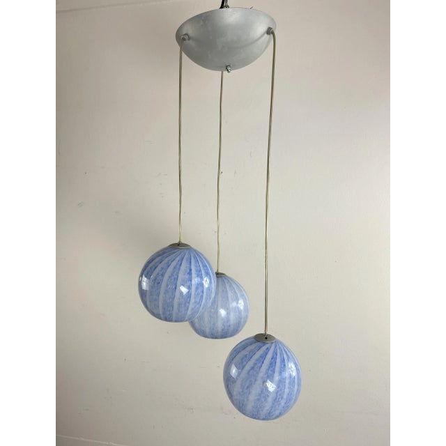 Three-Sphere Hanging Light in Murano Glass, 1990s For Sale - Image 13 of 13