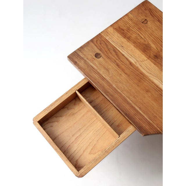 Brown Mid-Century Ranch Oak Coffee Table For Sale - Image 8 of 18