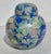 Antique Qing Dynasty Famille Rose Blue Glaze on a bulbous Ginger Jar. Sweet little scene carried over the lid and walls....