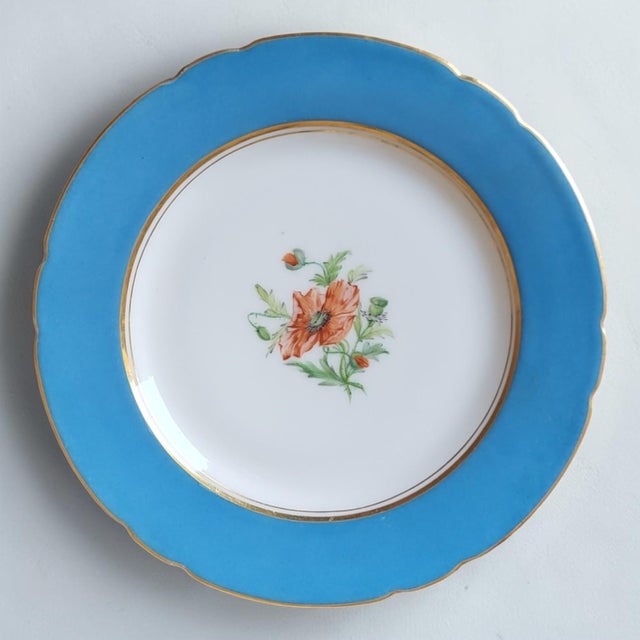 Paris Porcelain Dessert Plates, 19th Century, Set of 6 For Sale - Image 4 of 18