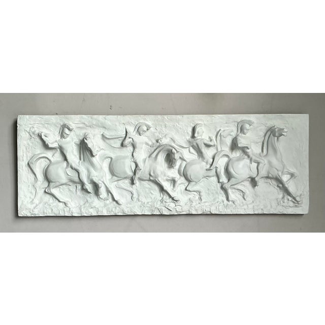 Vintage Mid-Century Modern Segura Painted Fiberglass Gladiator Wall Relief For Sale In West Palm - Image 6 of 12