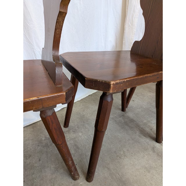 Vintage Tyrolean Farmhouse Chairs with Heart Cutouts, 1970s, Set of 6 For Sale - Image 10 of 18