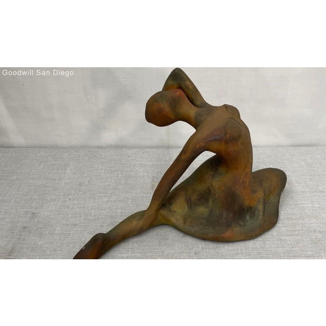 1996 Signed Zaro Tudzarov Raku Ballerina Sculpture For Sale - Image 11 of 12