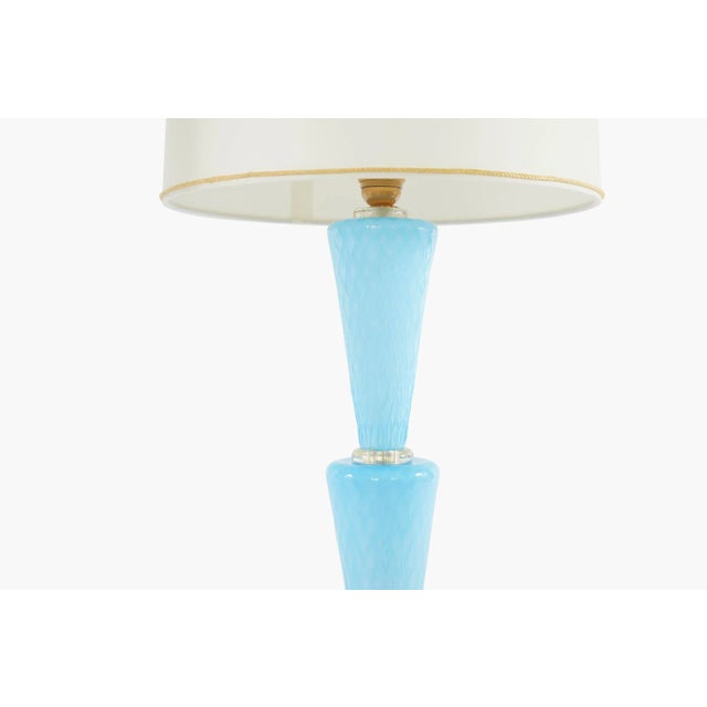 Italian Venetian Glass with Gold Flecks Table Lamps - a Pair For Sale - Image 3 of 13