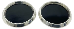 Dutch Silver Bottle Coasters, 1880s, Set of 2