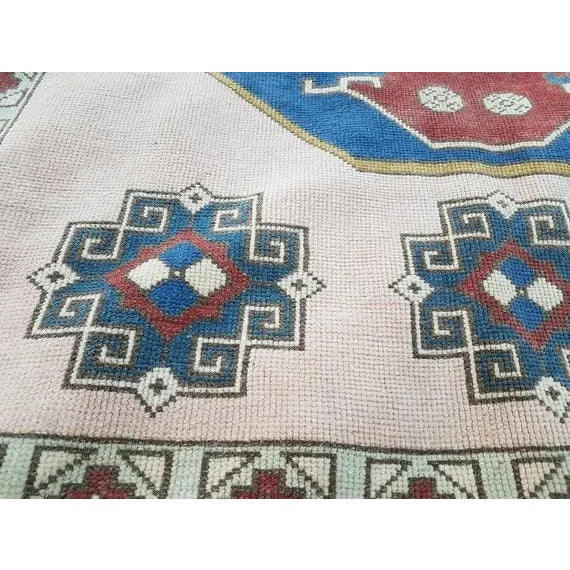 1970s Vintage Turkish Oushak Rug - 6′3″ × 6′9″ For Sale In Philadelphia - Image 6 of 9
