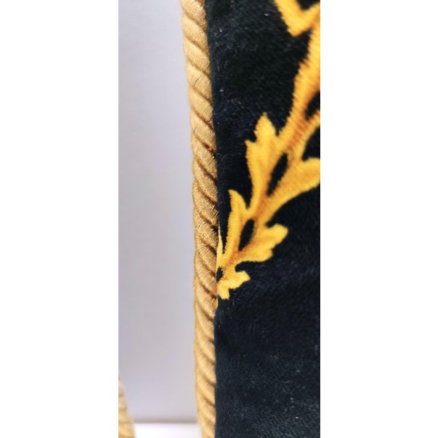 Black Throw Pillows from Gianni Versace, 1980s, Set of 2 For Sale - Image 11 of 12