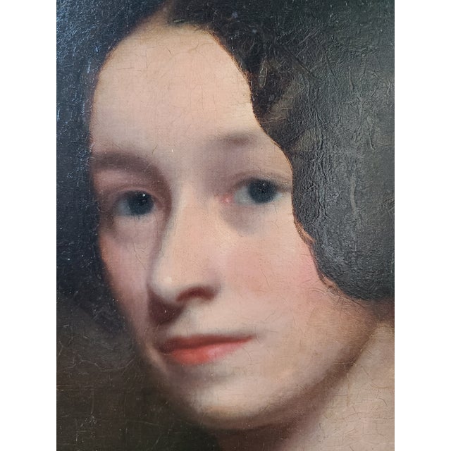 Antique 19th Century Oil Painting Portrait of Princess Marie Amelie of Baden For Sale - Image 4 of 17