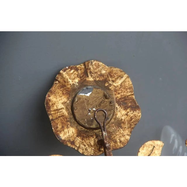 Large Crystal & Gold-Plated Metal Sconce from Maison Jansen, 1970s For Sale - Image 9 of 10