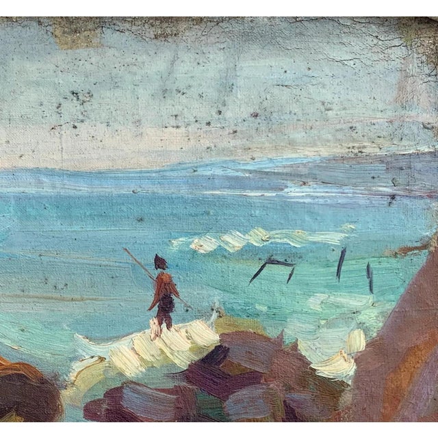 Realism Original Seascape Oil Painting, Ukrainian Artist, 1960s 31-35 For Sale - Image 3 of 6