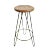 Vintage Teak Frisbee Bar Stool For Sale