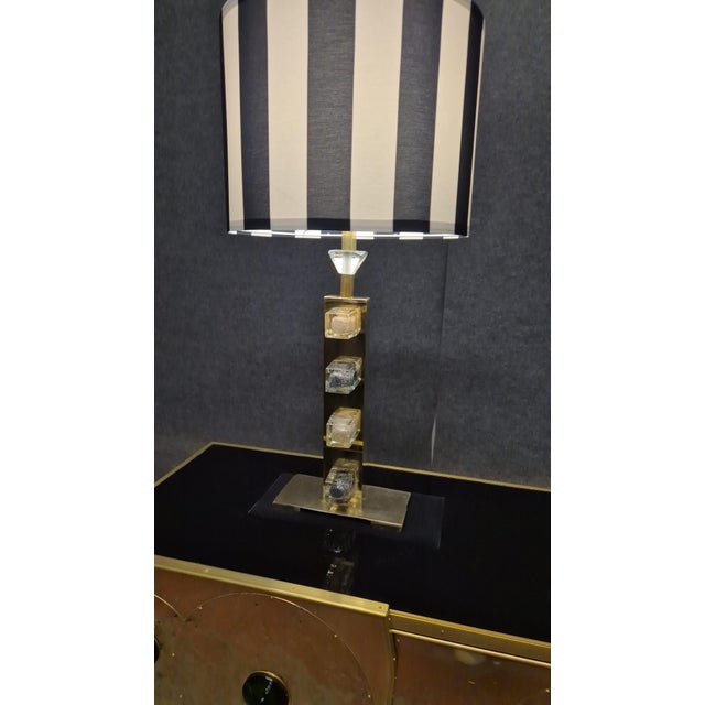 Brass and Murano Glass Table Lamp from Justfurnituress SRL For Sale - Image 4 of 18
