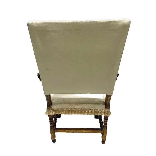 Wood 19th Century Italian Throne Armchair For Sale - Image 7 of 10