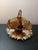 Vintage Fenton Amber Hobnail Wedding Basket Vase For Sale In Dallas - Image 6 of 6