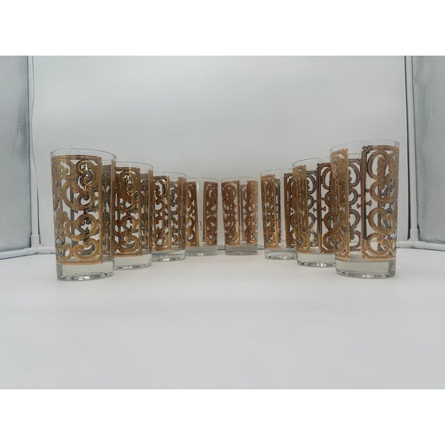 1960s Georges Briard Gilt Decorated Glasses- 16 Pieces For Sale In Houston - Image 6 of 11