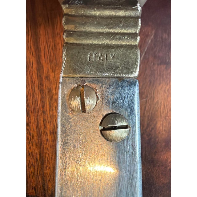 Attributed to Maison Jansen Campaign Chairs – Brass & Steel With Black Leather Sling, 1970s. Three Available. For Sale In Philadelphia - Image 6 of 6
