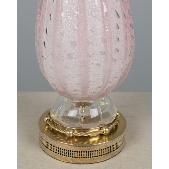 1950s Mid-Century Modern Murano Glass Lamp by Barovier & Toso, Italy For Sale - Image 11 of 13