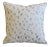 Blue & Silver Animal Cat Spot Linen and Velvet Feather/Down Pillow 24" Square For Sale - Image 4 of 7