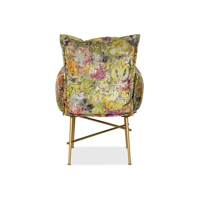 Ohlinda Dining Table in MDF with Floral Velvet Dining Chairs from Bretz, Set of 7 For Sale - Image 18 of 18