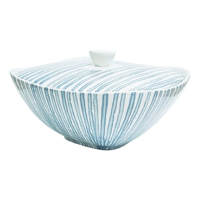 Mid-Century Striped Tureen from Luneville, 1960s For Sale