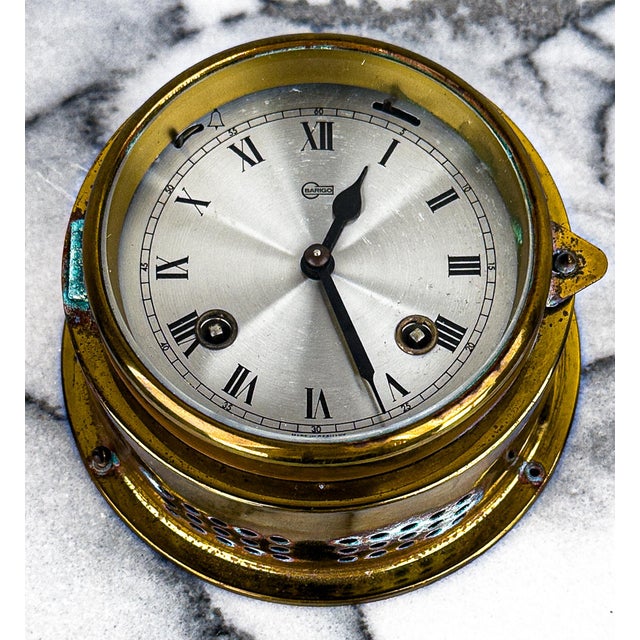Mid 20th Century Brass Barigo Ships Clock For Sale - Image 15 of 15
