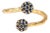 Mystic Duo Sapphire Gold Adjustable Ring, Size 8 For Sale