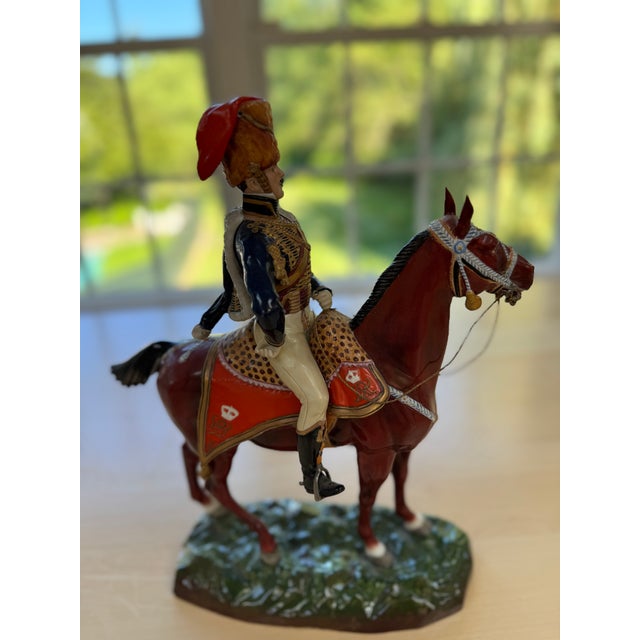 English Porcelain Figure 10th Hussars Review Order 1815 For Sale - Image 3 of 6