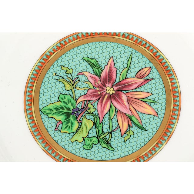 Ceramic 1990s Versace for Rosenthal “Floral Elegy” Porcelain Dessert Set – 3 Pieces, Boxed For Sale - Image 7 of 7