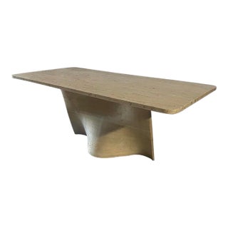 Vintage Travertine Dining Table For Sale