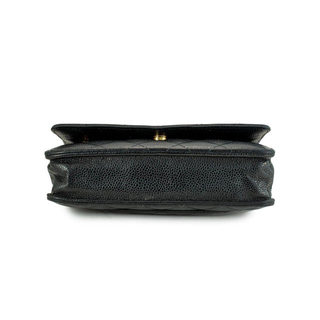 Animal Skin Chanel Classic Quilted Black Lambskin Wallet on Chain With Gold Hardware Bag For Sale - Image 7 of 13