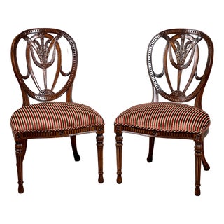 Vintage Pair Wheel Back Side Chairs by Ardley Hall For Sale