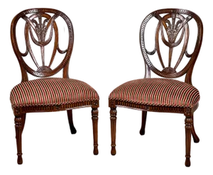 Vintage Pair Wheel Back Side Chairs by Ardley Hall