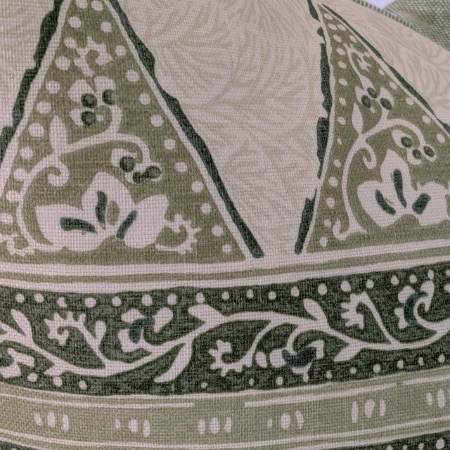 Not Yet Made - Made To Order Schumacher Foxglove Green Outdoor Lumbar - Single For Sale - Image 5 of 5
