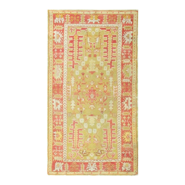 Antique Turkish Oushak Tree-of-Life Rug, Western Anatolia, Circa 1900 For Sale