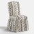 Wood Ruffle Camel Back Dining Chair in Linny Ikat Brown For Sale - Image 7 of 7