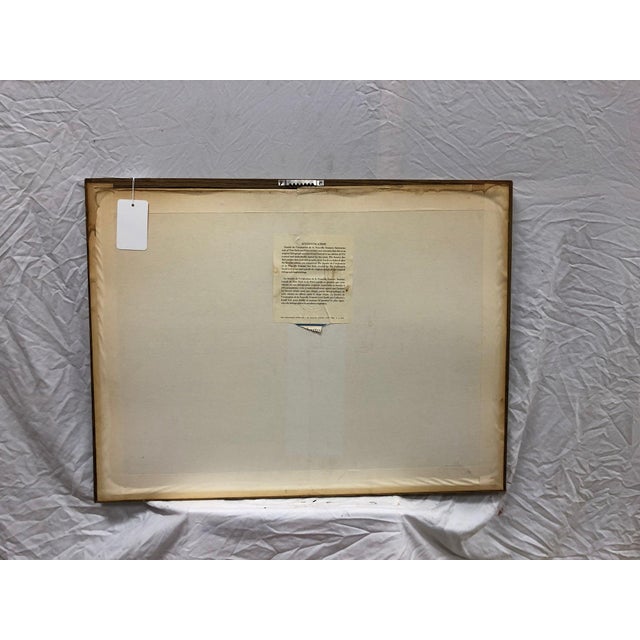 Vintage Signed Limited Edition Coastal Landscape Lithograph, Framed For Sale - Image 4 of 4
