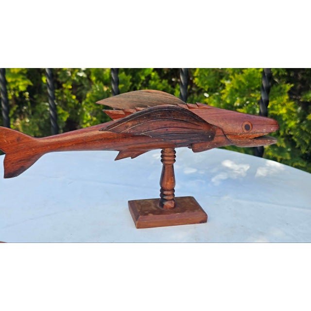 1970s Carved Wooden Pitcairn Island Fish, 1960s For Sale - Image 5 of 8