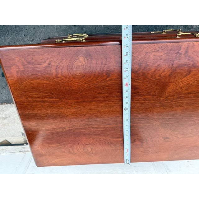 Mid 20th Century Vintage Georgian Chippendale Style Inlaid Flame Mahogany Chest of Drawers by Md. Colony For Sale - Image 5 of 17