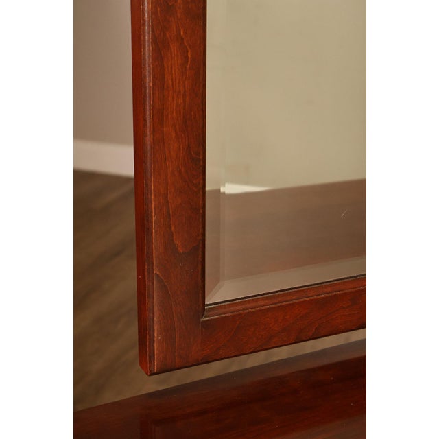 Pennsylvania House Chippendale Style Cherry Long Dresser with Mirror For Sale - Image 10 of 18